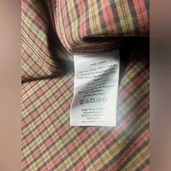 Eddie Bauer Plaid Flannel Button Down Shirt Men Classic Fit Long Sleeve T2XL - Picture 12 of 16